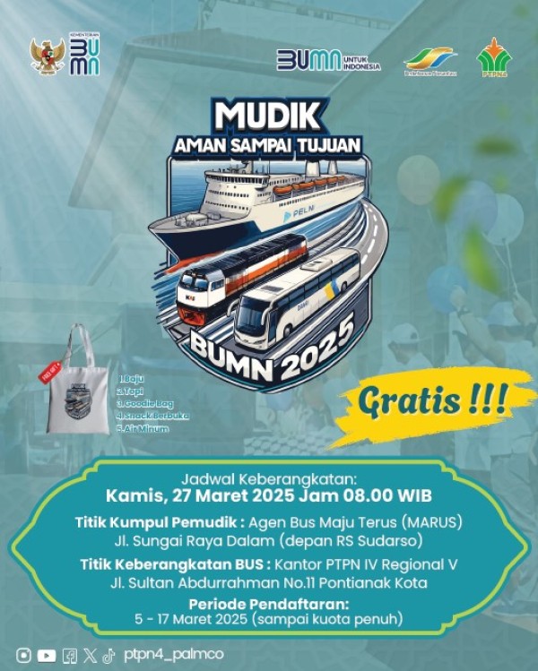 Mudik Gratis Aman Sampai Tujuan BUMN 2025